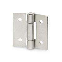 GN 136 Stainless Steel Sheet Metal Hinge Square or Vertically Elongated
